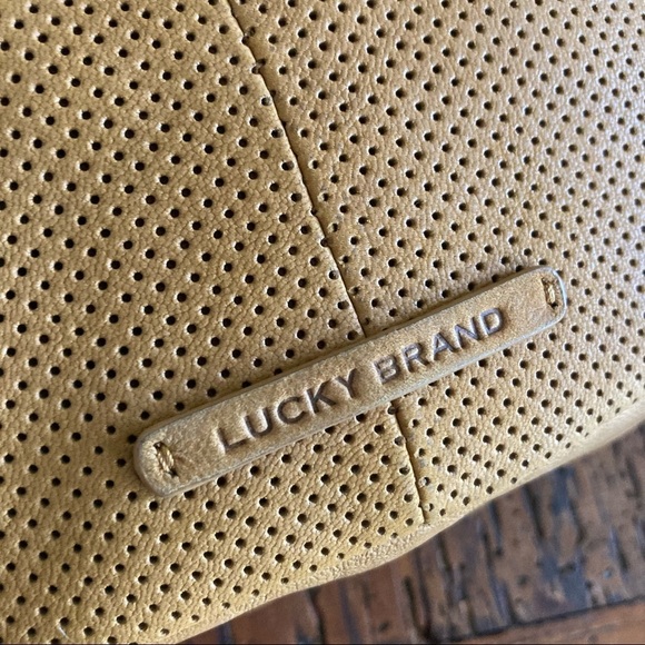 Lucky Brand | Ebon Vachetta Perforated Hobo Purse - Picture 13 of 16